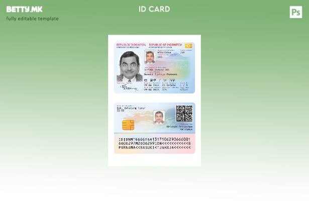 Шаблон за нова верзија за лична карта во модерен стил